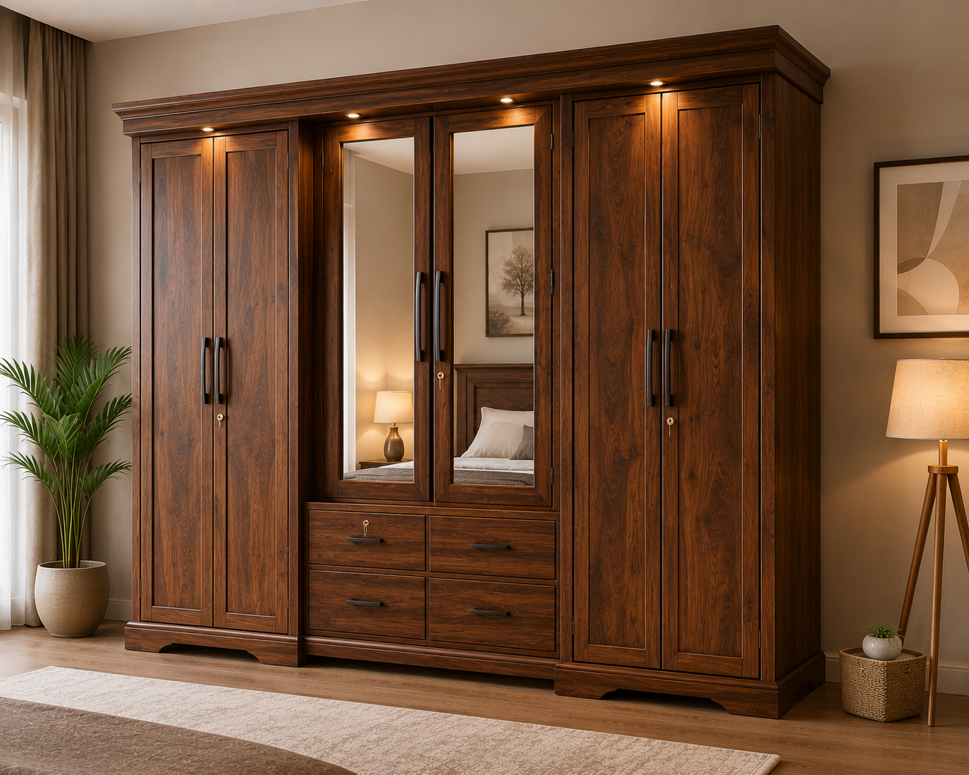 Luxury Wooden Wardrobe by Awan Furniture